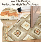 BESTSWEETIE Area Rug 8x8 Rug Machine Washable Non-Slip Low Pile Print Pattern - Image 5