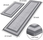 Mattitude Kitchen Mats Set of 2 Cushioned Rugs 0.47 inch Thick Anti-Fatigue Mats - Image 2