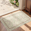 jinchan Zenith Floral 2x3 Rug for Entryway Kitchen Rug Washable Non-Slip by JINCHAN