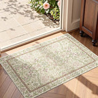 jinchan Zenith Floral 2x3 Rug for Entryway Kitchen Rug Washable Non-Slip by JINCHAN