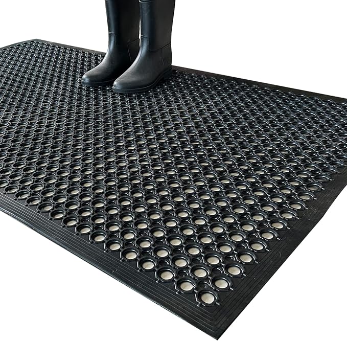 Uniboho Outdoor Rubber Floor Mats Anti Slip Restaurant Commercial Kitchen by Uniboho