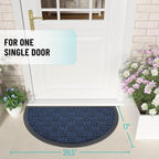 OLANLY Half Circle Door Mat Outside Entrance 29.5x17, Heavy Duty Sturdy Natural - Image 2