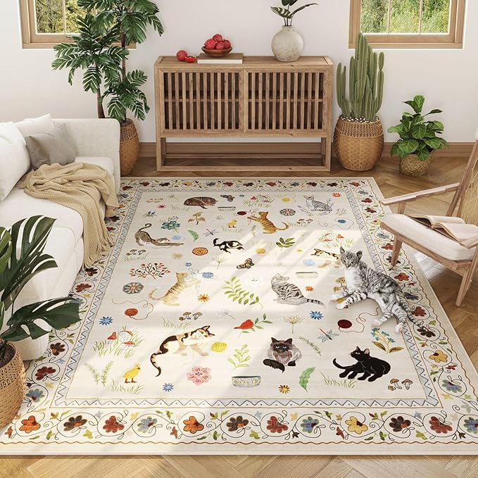 Rugcomf Area Rugs 8x10 Rug for Living Room Clearance Washable Boho Area Rug Non by Rugcomf