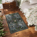 AMTOVO 2x3 Washable Entryway Area Rug Door Mat, Vintage Boho Floral Distressed - Image 4