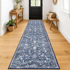 KILOCOCO Runner for Hallway 2.6x12 Runner Rug Printed Vintage Floral Washable - Image 3