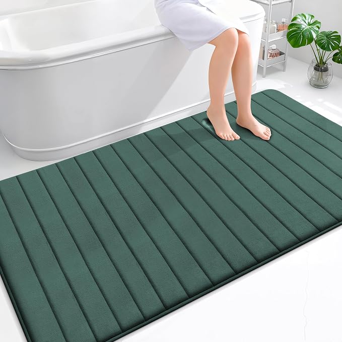 OLANLY Memory Foam Bath Mat 70x46, Super Soft Absorbent Bathroom Rugs, Quick Dry by OLANLY