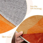 Sunset Round Rug 4ft, Soft Circular Bedroom Rugs Abstract Throw Carpet - Image 2