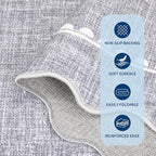 GarveeHome Scalloped Bow Rug for Living Room, Solid Grey Rug for Dorm, Washable - Image 4