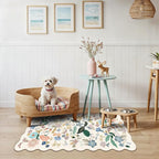 Washable 2x4 Entryway Area Rugs: Vintage Water Resistant Kitchen Rug Non-Slip by HYHAOYUNLAI