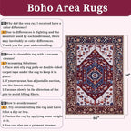 SERISSA 5x7 Boho Area Rug, Washable Non-Slip Rugs - Image 2