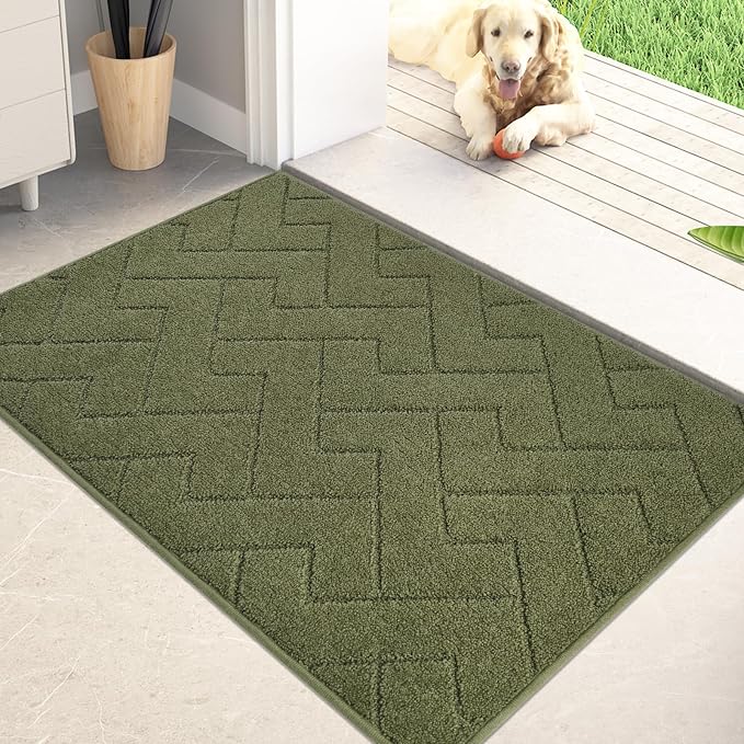 PURRUGS Dirt Trapping Door Mat 24" x 35.5", Non-Slip Machine Washable Entry Rug by PURRUGS