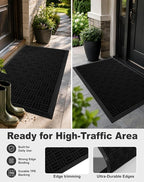 Mibao Front Door Mat Outdoor Entrance, Waterproof Dirt Trapper Doormat - Image 6