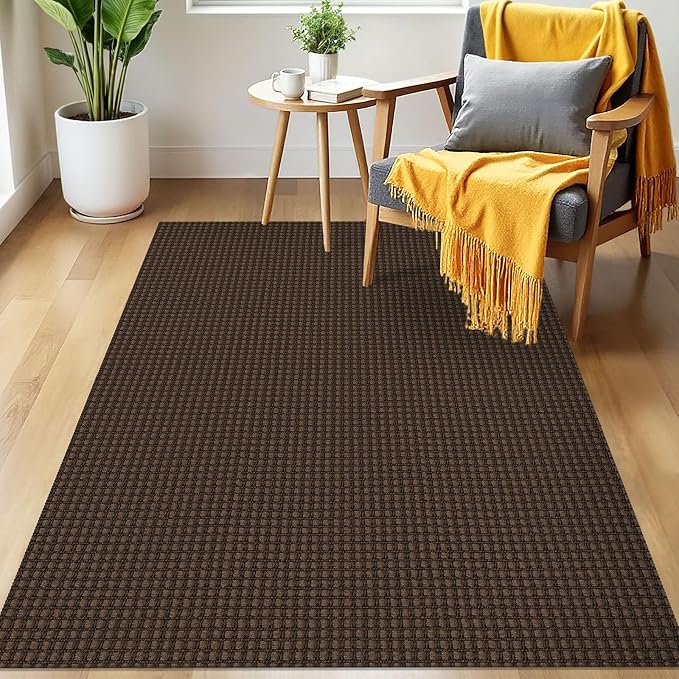 IOHOUZE Washable Area Rug 3x5 Non Slip Rubber Backed Woven Rugs - Image 8