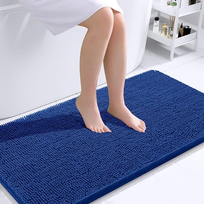 OLANLY Large Bathroom Rugs 40x24, Extra Soft Absorbent Chenille Bath Rugs by OLANLY