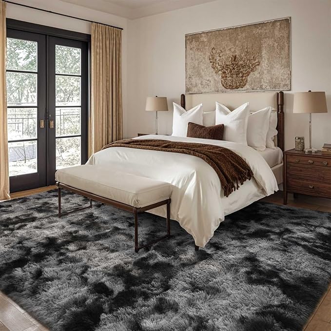 9x12 Ft Extra Large Shag Rugs for Living Room, Tie Dyed Ultra Soft Fluffy Furry - Image 3