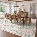 Wonnitar Machine Washable 10x14 Area Rugs, Large Living Room Rug Floral Pink - Image 8