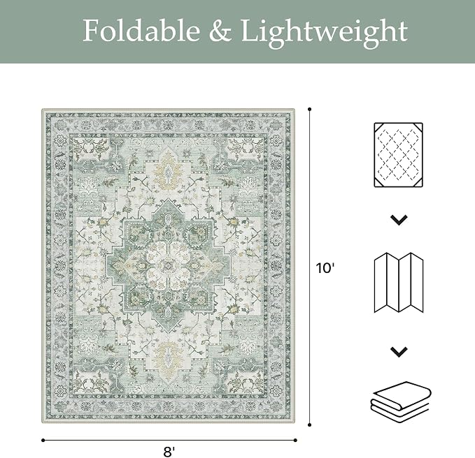 GENIMO Outdoor & Indoor Area Rug 8'x10', Waterproof, Non-Shedding, Easy Cleaning - Image 2