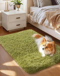 Ophanie Small Rug Washable Non Slip Throw Bedside Area Rugs, Fluffy Soft Green by Ophanie