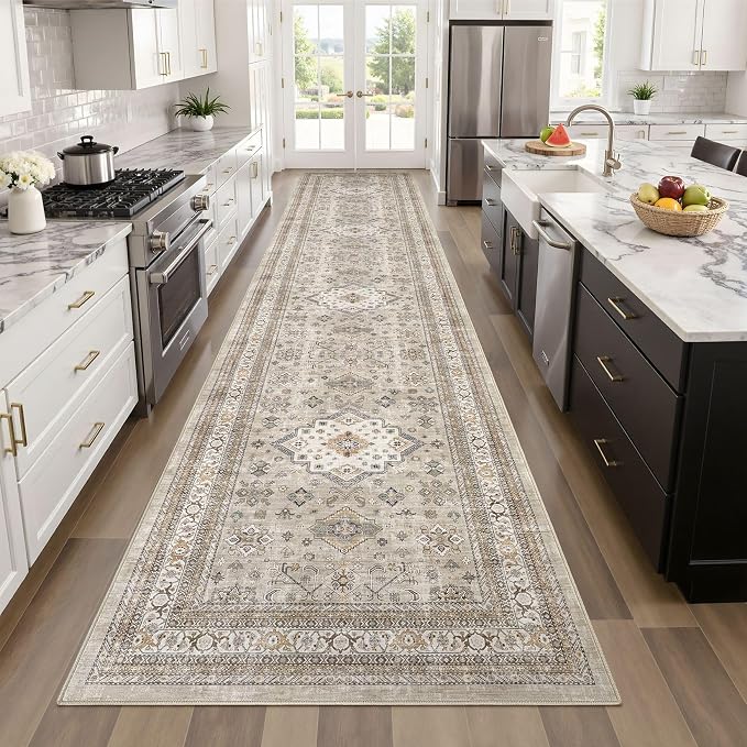 Vintage Hallway Runner Rug 3x10: Large Soft Washable Entryway - Image 7