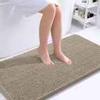 OLANLY Bathroom Runner Rugs 44x24, Soft Absorbent Chenille Bath Rugs, Rubber by OLANLY