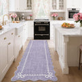GarveeHome Scalloped Bow Rug for Living Room, Solid Purple Rug for Dorm by GarveeHome