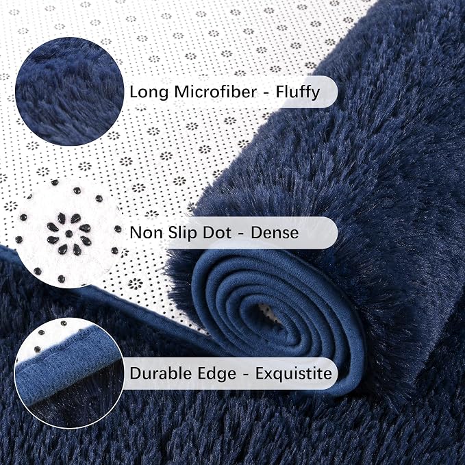 Chicrug Soft Runner Rugs for Bedroom Living Room Plush Fluffy Rug 2x5 Feet - Image 6