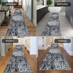 HEBE Hallway Runner Rug 2'8''x14' Washable Vintage Distressed Area Rugs Non - Image 6