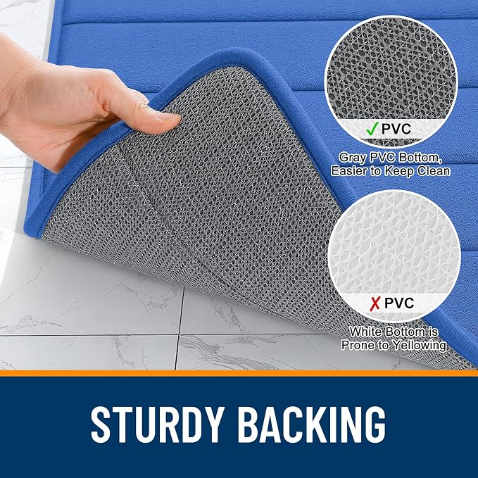 OLANLY Memory Foam Bath Mat 44x32, Super Soft Absorbent Bathroom Rugs, Quick Dry - Image 7