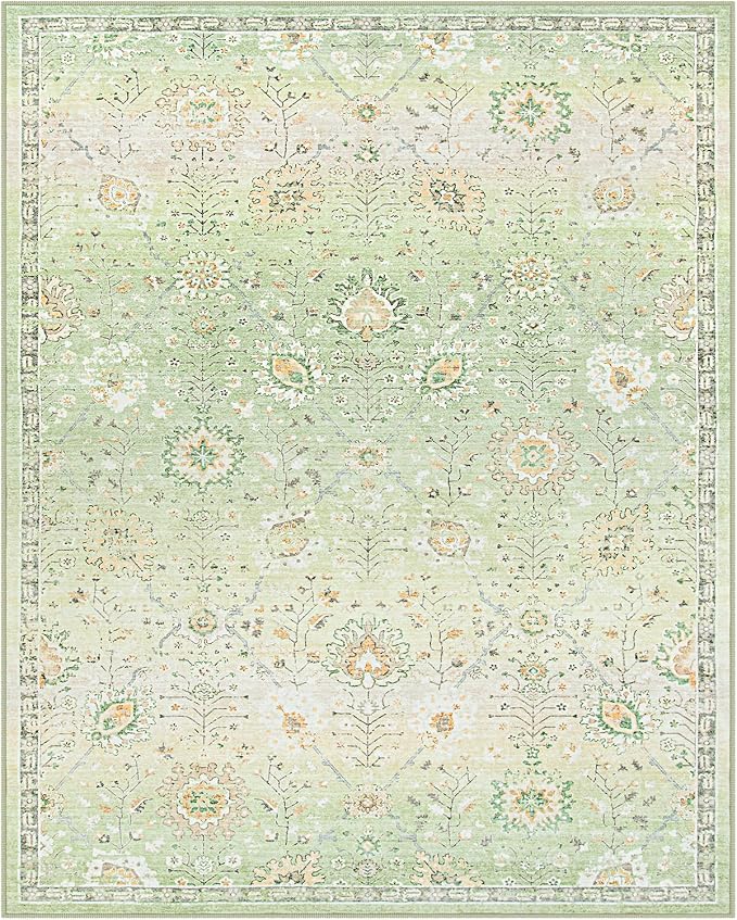 Lahome Flavie Sage Green Area Rug 8x10 - Image 8
