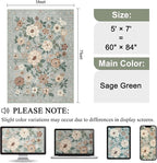 DUKINO 5x7 Area Rug, Floral Design, Lightweight Non Slip Washable, Indoor Low - Image 2
