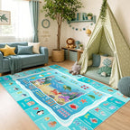ABC Kids Ocean Rug for Playroom, 4x6 ft Alphabet Classroom Rug, Educational - Image 8