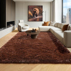 ONASAR Brown Rugs for Living Room Bedroom, 5x8 Fluffy Bedside Area Rug - Image 5
