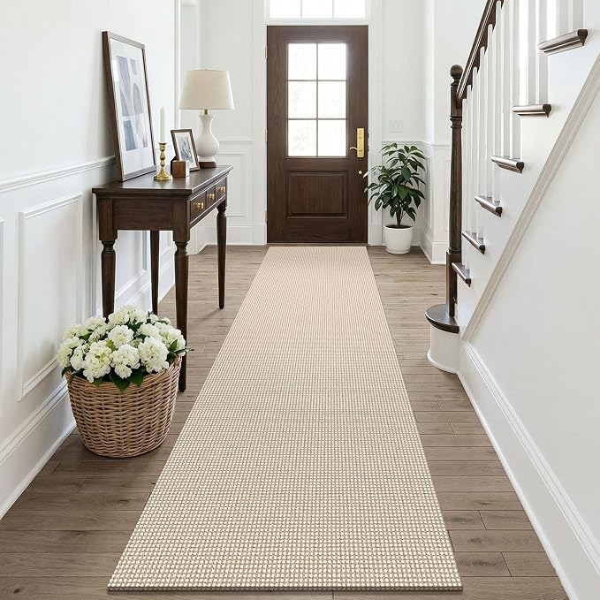 KOZYFLY Cotton Runners Rugs for Hallway 2.5'x10', Washable Runner Rug, Woven by KOZYFLY