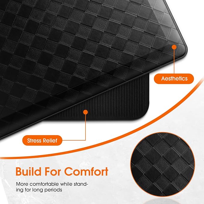 TranquilRelax 4/5 Inch Thick Anti-Fatigue Kitchen Mats 2Pcs, Cushioned Non-Slip - Image 6