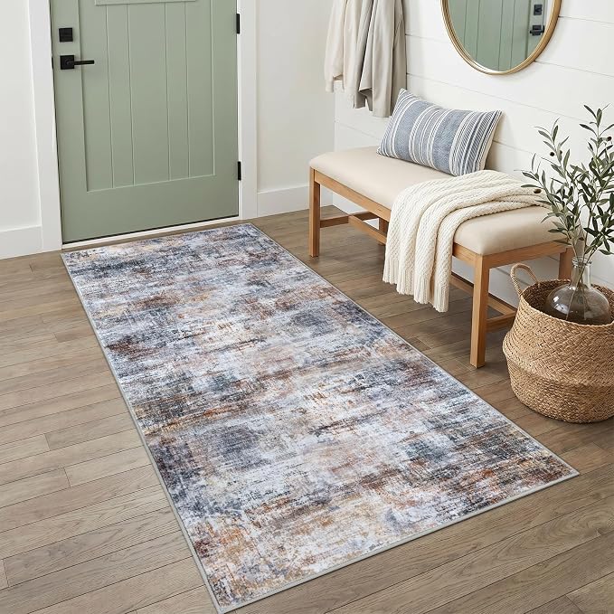 IOHOUZE Abstract Runner Rug 3x6 Ft Washable Runners by iOhouze