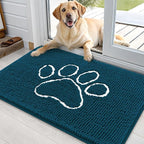 OLANLY Dog Door Mat for Muddy Paws 36x24, Paw Print Design, Absorbs Moisture by OLANLY