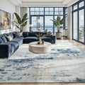 Toneed Abstract Area Rug 8x10 Modern Washable Rug Soft Non Slip Rug Low Pile by Toneed