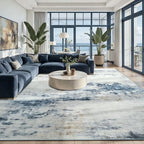 Toneed Abstract Area Rug 8x10 Modern Washable Rug Soft Non Slip Rug Low Pile by Toneed