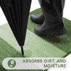 Kitinjoy Indoor Outdoor Door Mat, 47x24 Non-Slip Absorbent Dirt Trapper - Image 2