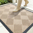 OLANLY Front Door Mat Outside Entrance 35x23, Heavy Duty Sturdy Natural Rubber by OLANLY