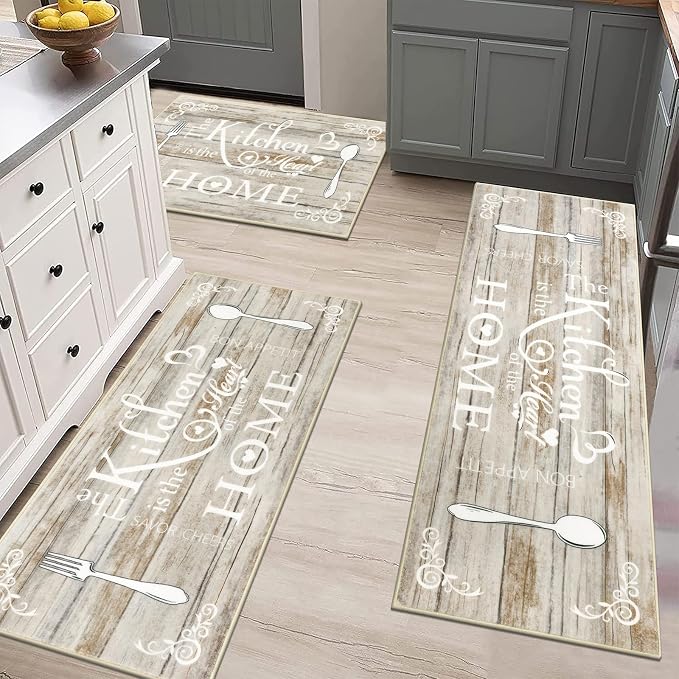 Vaukki Boho Kitchen Rug Sets 3 Pieces, Washable Kitchen Mats - Image 7