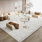 BENRON Soft Fluffy Rugs for Living Room 9 x 12 Cream White, Extra Large Area by BENRON