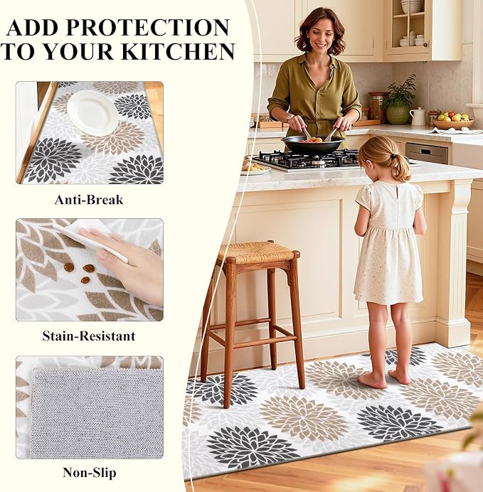 Ileading Boho Kitchen Rugs Sets 3 Piece - Image 3