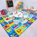 Kids Rugs for Playroom Bedroom Classroom Nursery, Non-Slip and Washable Rugs - Image 4