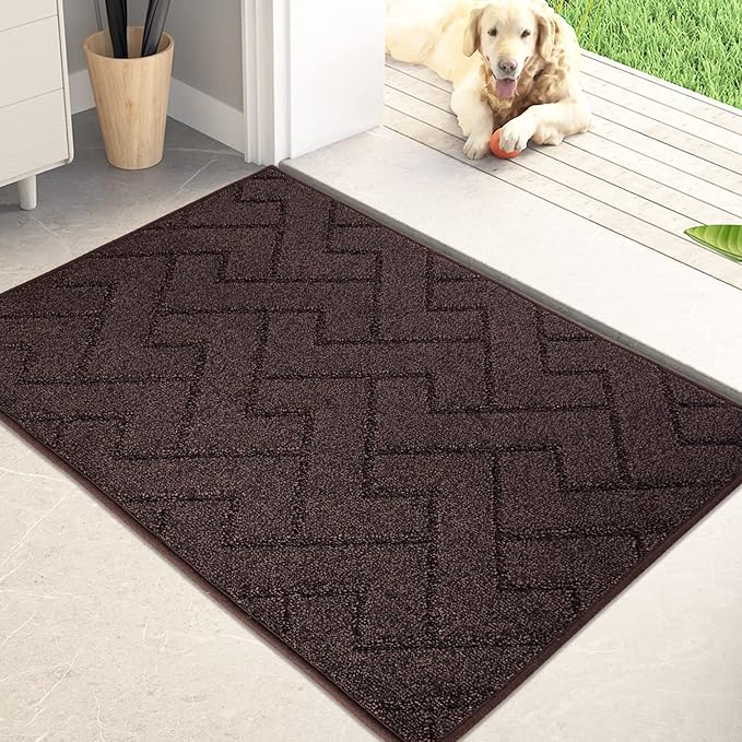 PURRUGS Dirt Trapping Door Mat 20" x 31.5", Non-Slip Machine Washable Entry Rug by PURRUGS