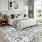 CAPALOCA Machine Washable Rugs Nursery Rug 7x9 Cute Girl Non Slip Low Pile - Image 2