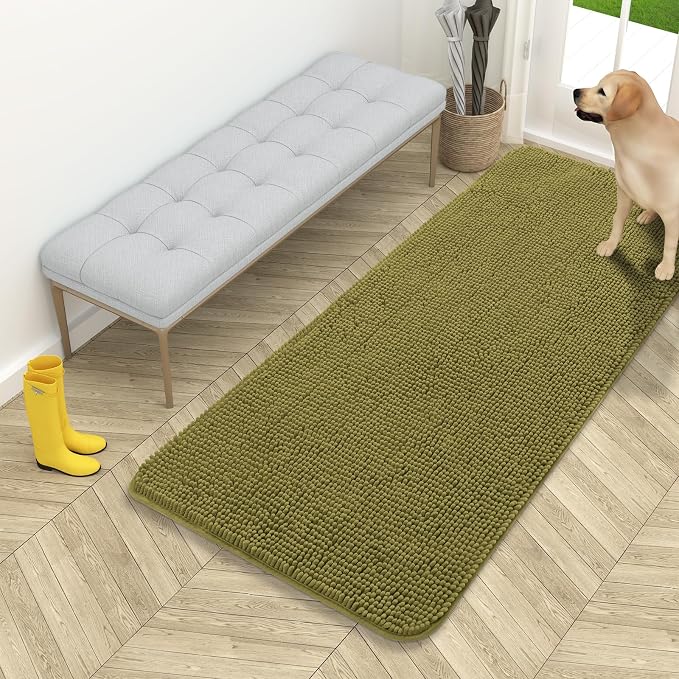 OLANLY Dog Door Mat for Muddy Paws 54x24, Absorbs Moisture and Dirt, Absorbent by OLANLY