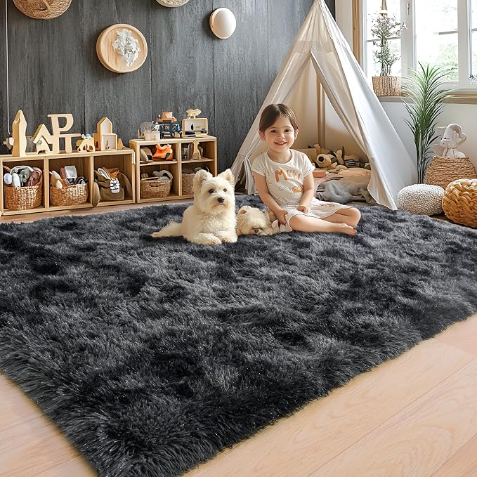 Area Rugs 9x12 for Living Room, Ultra Soft Fluffy Rugs for Bedroom, Non-Slip - Image 2