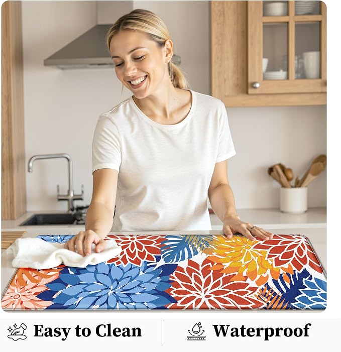 Arenarug Kitchen Mats for Floor 2PCS Cushioned Anti Fatigue Kitchen Mats - Image 5