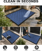 Mibao Front Door Mat Outdoor Entrance, Waterproof Dirt Trapper Doormat - Image 5